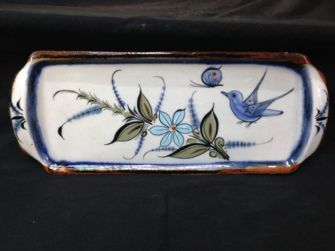 Ken Edwards Gallery handcrafted stoneware pottery in a 15.5” x 6” tray.