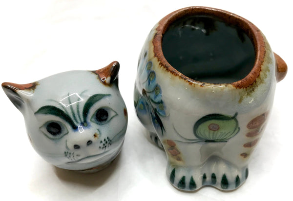 Cat Sugar Bowl with Cat's Head Lid  (KE.UV23)