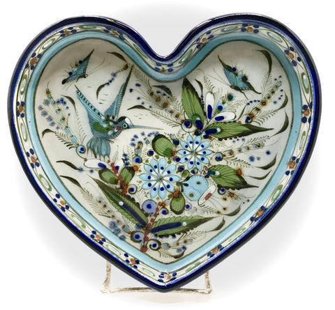 blue rim heart tray