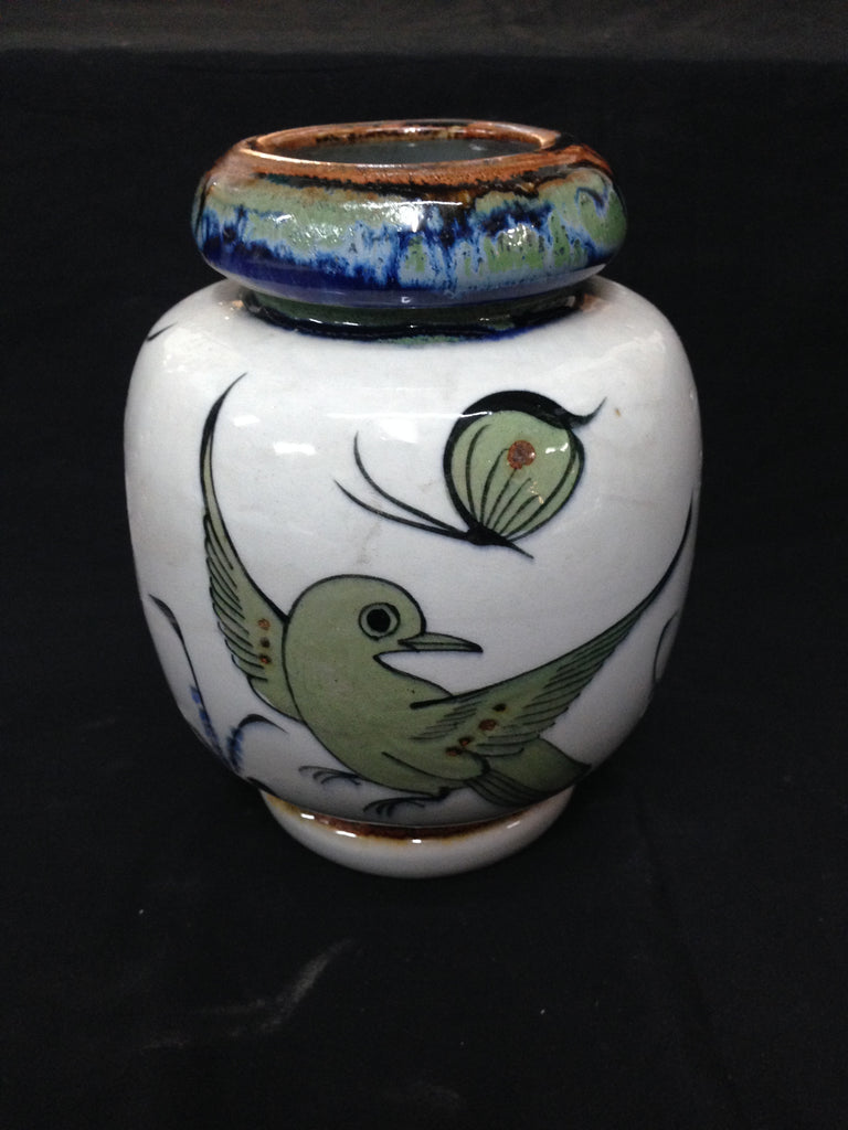 Ken Edwards Handcrafted Stoneware vase. 6” x 8” tall.
