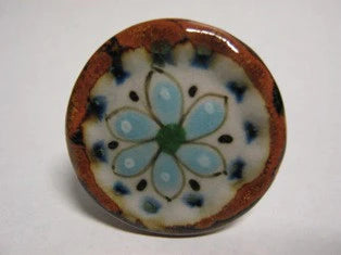 Ken Edwards Large Drawer Pull (D8) is the largest of our drawer knobs.  Each one is stoneware that is fired in a kiln at 1,000 degrees.  Each knob is a one of a kind work of art.