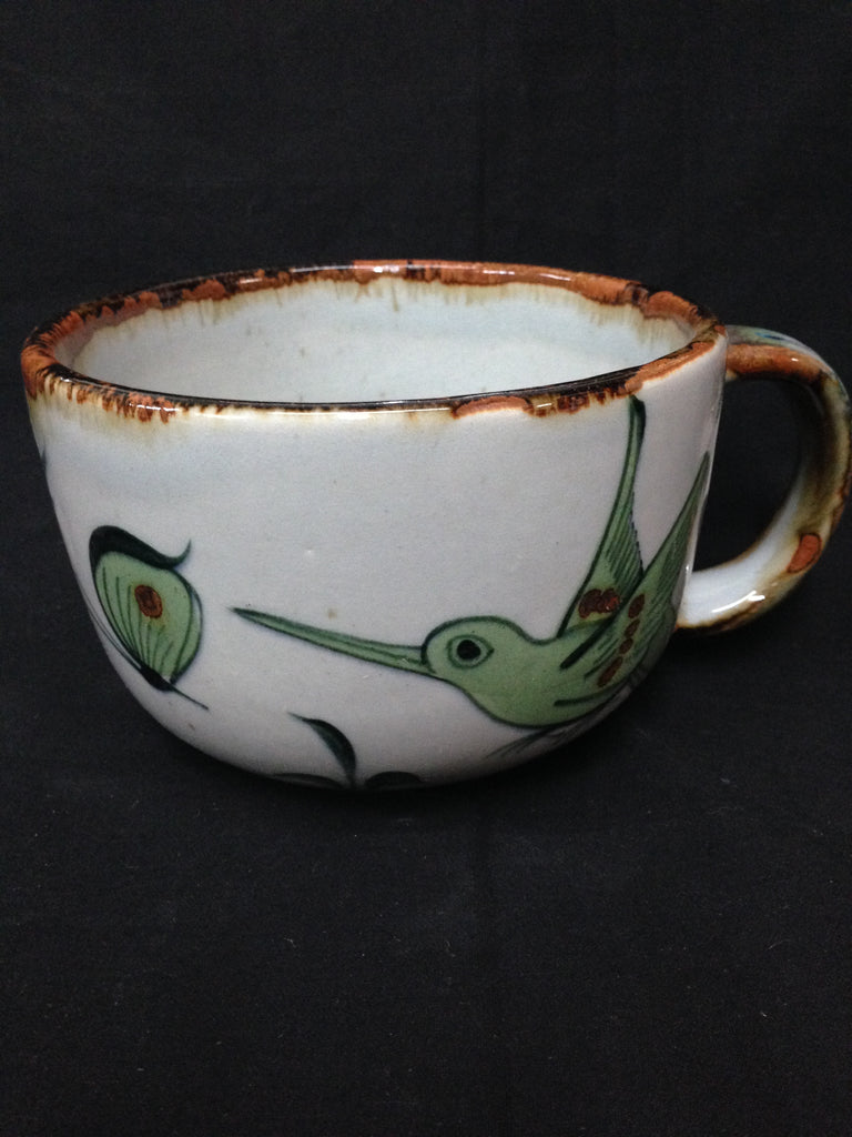 Ken Edwards Gallery handcrafted stoneware Latte or soup mug. 3.75” x 5”.