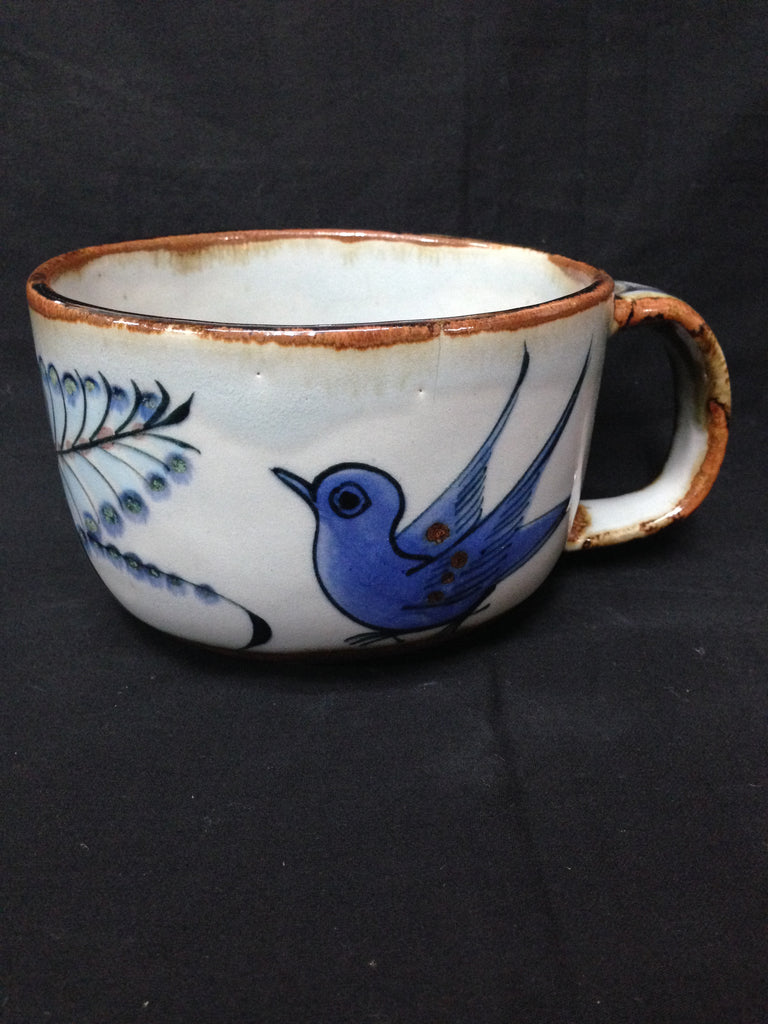 Ken Edwards Gallery handcrafted stoneware Latte or Soup mug. 3.75” x 5”