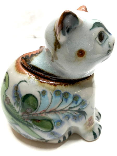 Ken Edwards Pottery Cat Sugar Bowl with Cat's Head Lid in stoneware  (KE.UV23)