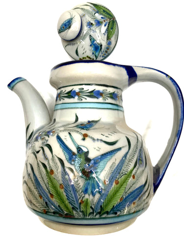 Ken Edwards Pottery Collection Series in blue rim Tea Pot