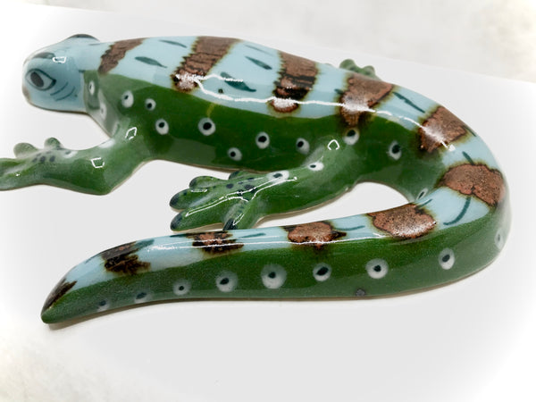 Ken Edwards pottery Hanging Salamander in stoneware from Mexico (KE.E42)