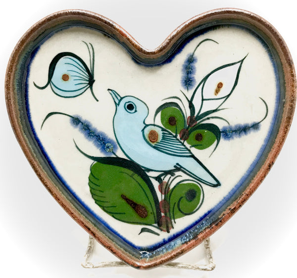 Heart shaped Ken Edwards Pottery tray, Medium size.