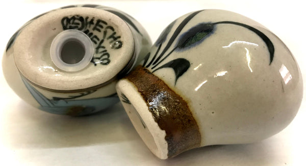 Ken Edwards Pottery Ball Salt and Pepper Shakers (KE.V30)