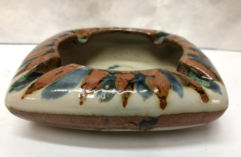 Ken Edwards Pottery Square Well Ash Tray (KE.H30)