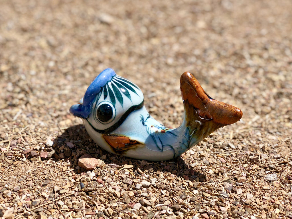 Ken Edwards Pottery Smiling Fish In Stoneware (KE.E2A)