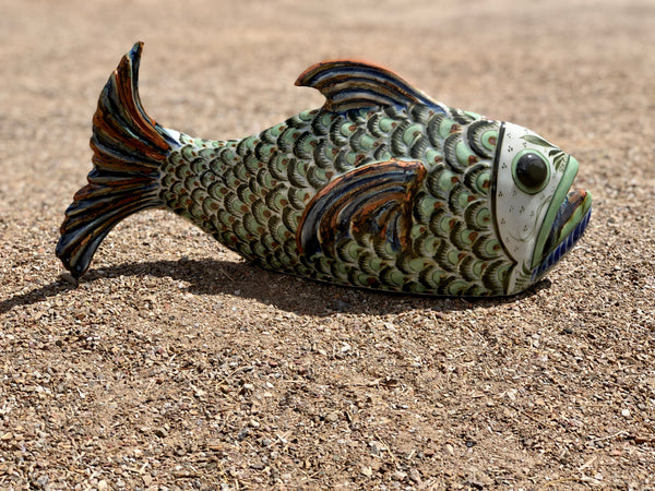 Ken Edwards Pottery Large Fish Sculpture In Stoneware (KE.E20)