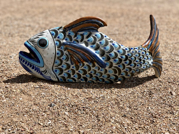 Ken Edwards Pottery Large Fish Sculpture In Stoneware (KE.E20)