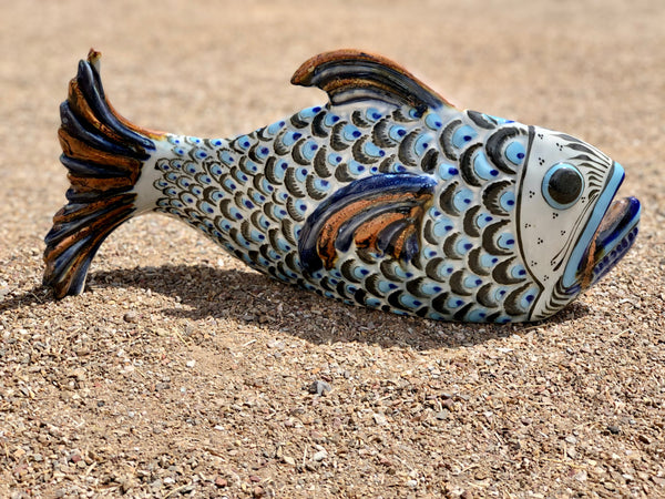Ken Edwards Pottery Large Fish Sculpture In Stoneware (KE.E20)