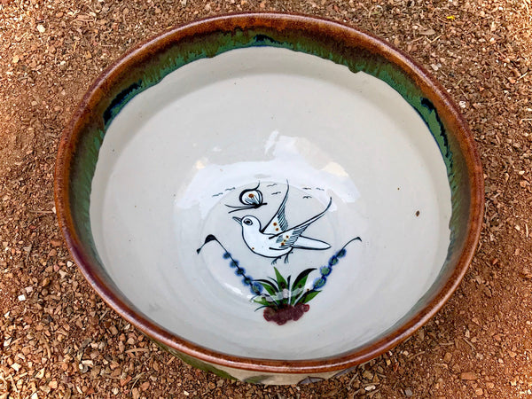 Ken Edwards Pottery Bowl Hand Thrown Extra Large 10" Diameter (KE.TT5)