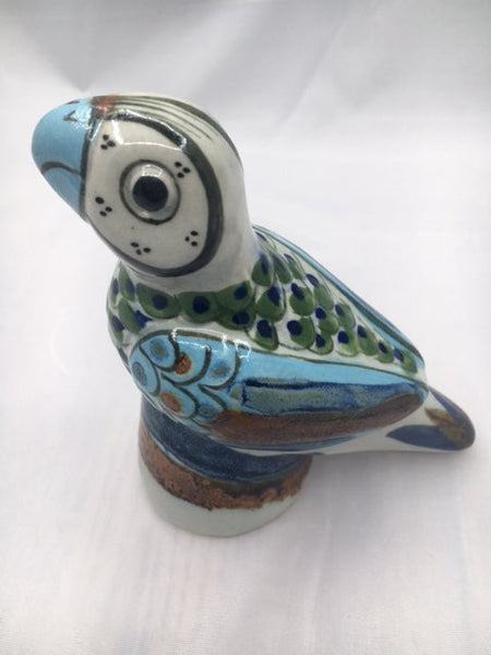 Cute little stoneware pottery parrot from Ken Edwards.